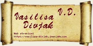 Vasilisa Divjak vizit kartica